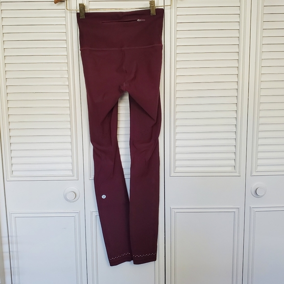 Maroon Lululemon Running Tights - Picture 2 of 9